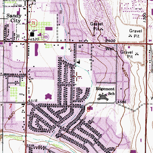 Topographic Map of Big Bear Park, UT