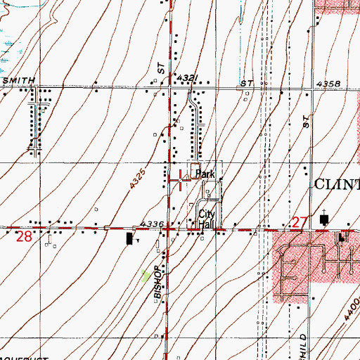 Topographic Map of Clinton City Park, UT