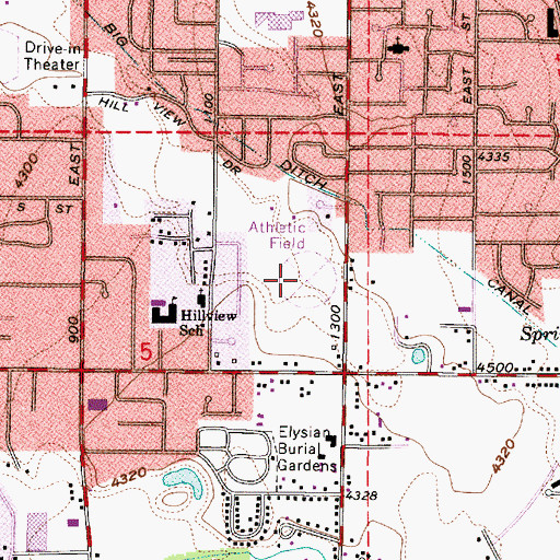 Topographic Map of Cottonwood Regional Park, UT
