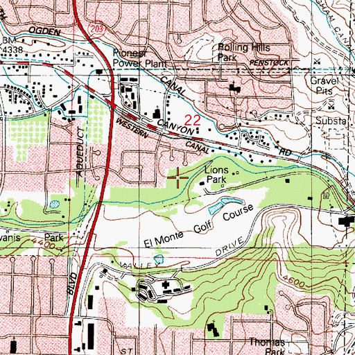 Topographic Map of George S Eccles Dinosaur Park, UT
