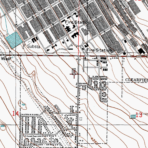 Topographic Map of Island View Park, UT