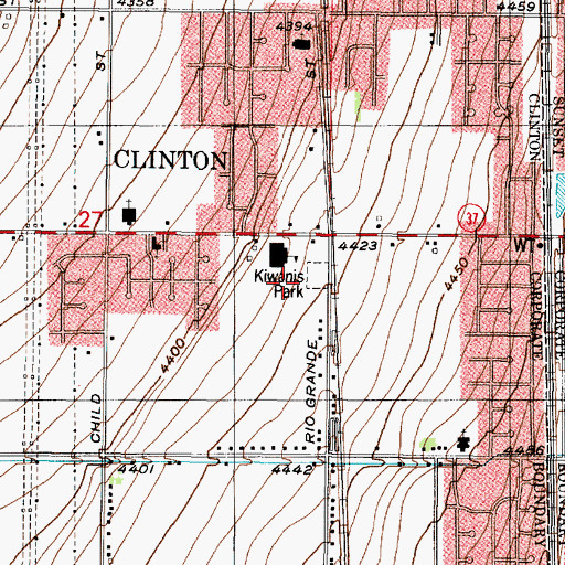 Topographic Map of Kiwanis Park, UT