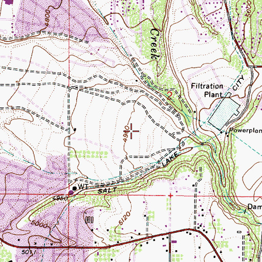 Topographic Map of Quail Hollow Park, UT