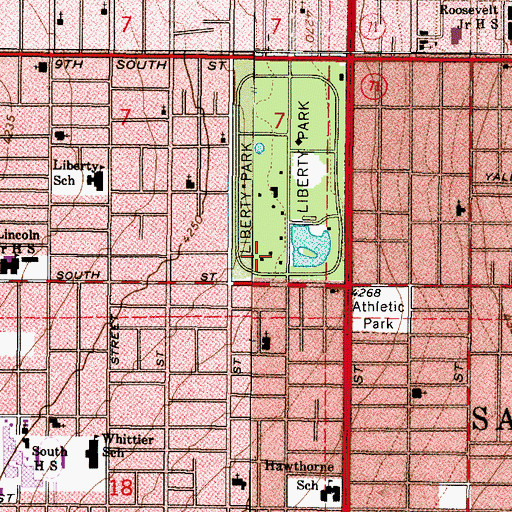 Topographic Map of Tracy Aviary, UT