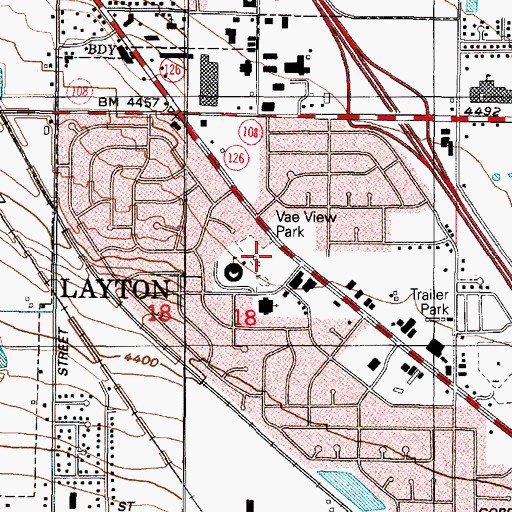 Topographic Map of Vae View Park, UT