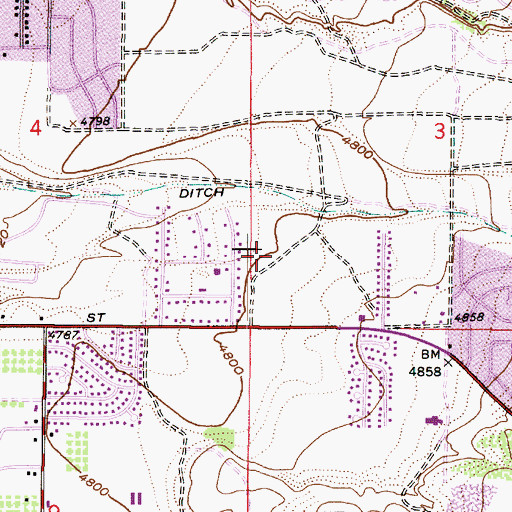 Topographic Map of Alta Canyon Post Office, UT