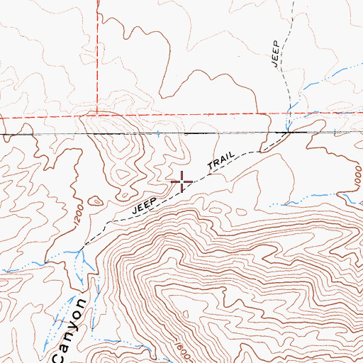 Topographic Map of Harper Canyon, CA