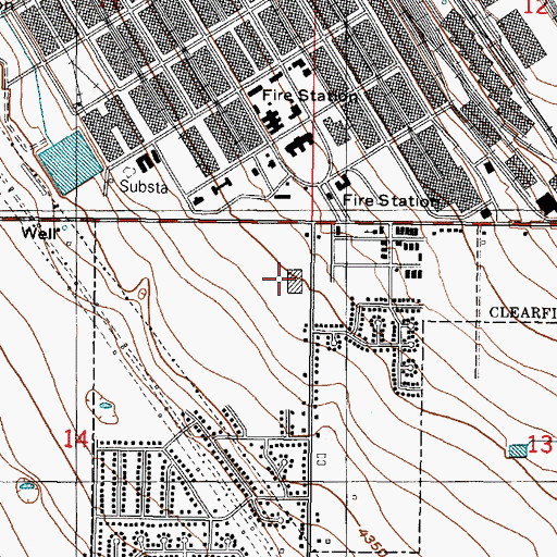 Topographic Map of Antelope Elementary School, UT