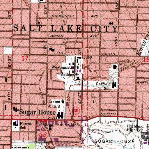 Topographic Map of Bill and Vieve Gore School of Buisness, UT