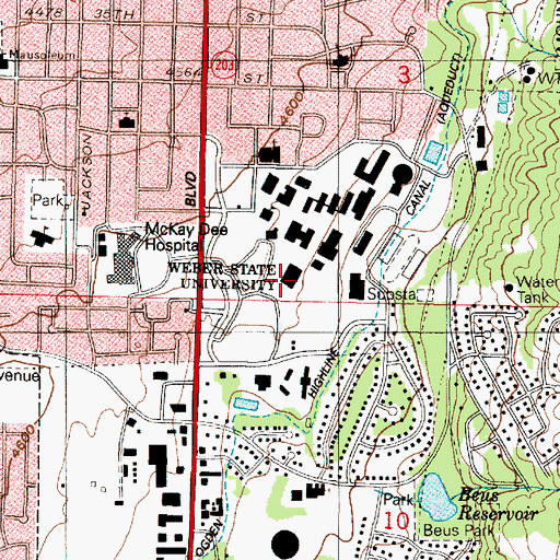 Topographic Map of Browning Center, UT