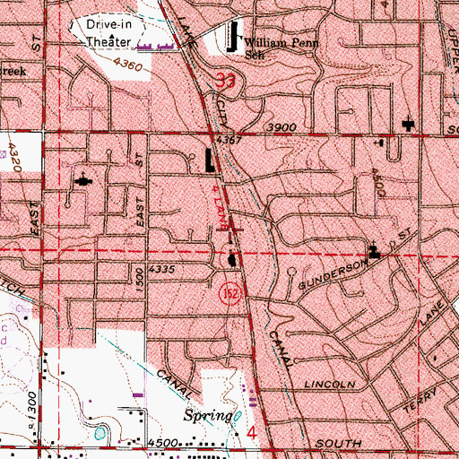 Topographic Map of Carmelle Reception Center, UT