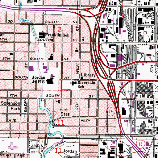 Topographic Map of Chapman Library, UT