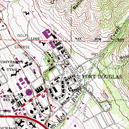Topographic Map of Chase M Peterson Heritage House, UT