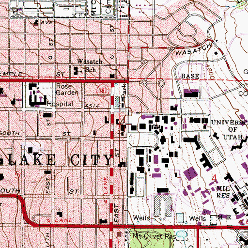 Topographic Map of David P Garner Hall, UT