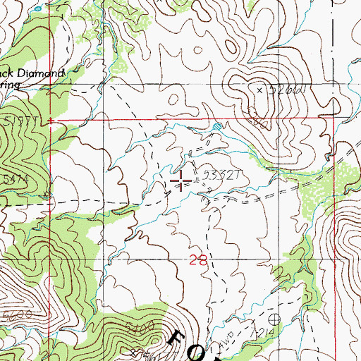 Topographic Map of Black Diamond, AZ