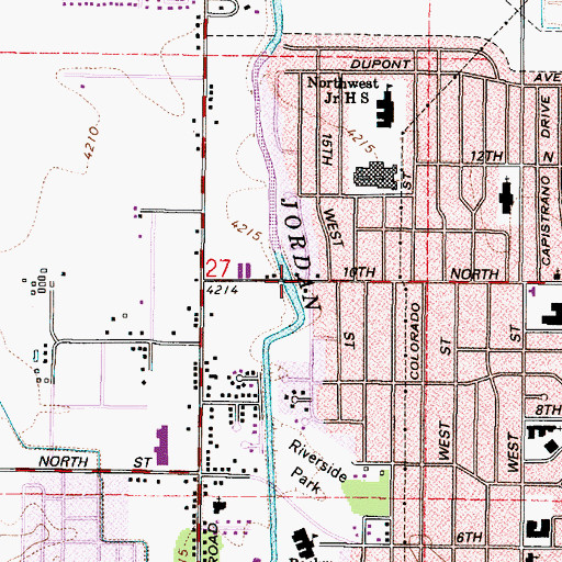 Topographic Map of Day Riverside Library, UT