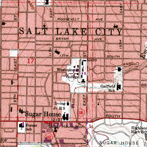 Topographic Map of Dick Science Building, UT
