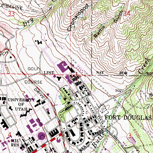 Topographic Map of E E Jones Medical Science Building, UT