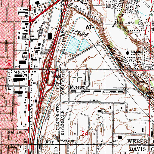 Topographic Map of Hill Aerospace Museum, UT