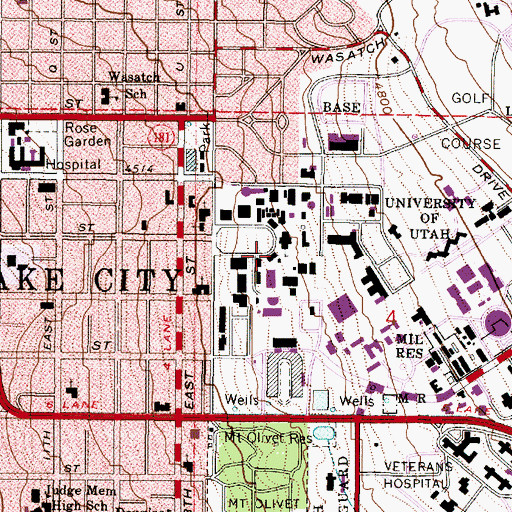 Topographic Map of James Taimage Building, UT
