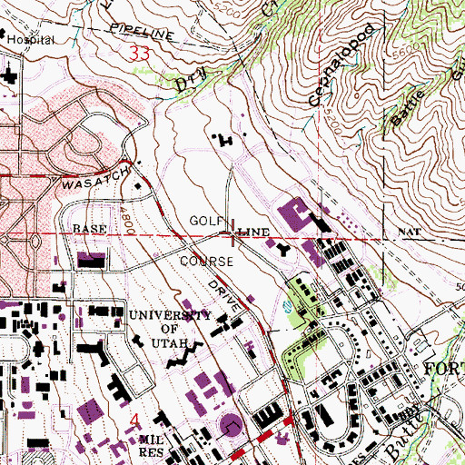 Topographic Map of John A Moran Eye Center 2, UT