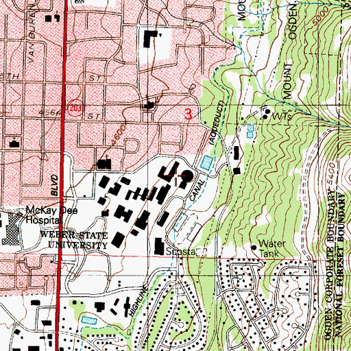 Topographic Map of Lind Lecture Building, UT
