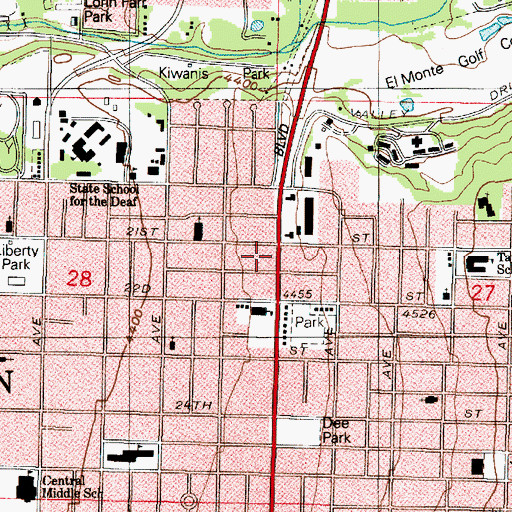 Topographic Map of Ogden City Fire Station, UT