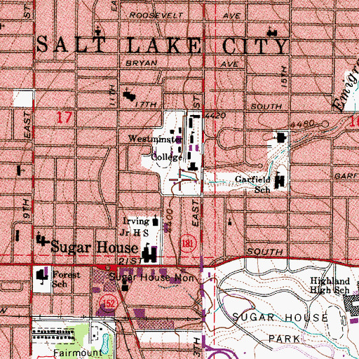 Topographic Map of Olwell Hall, UT