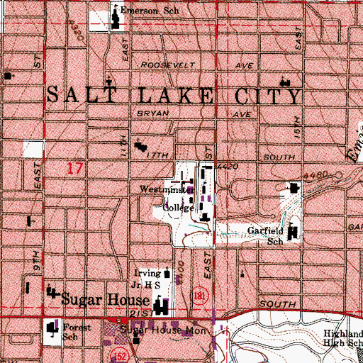 Topographic Map of Payne Gymnasium, UT