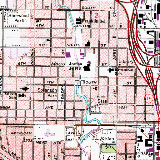 Topographic Map of Salt Lake City Community College Riverside Center, UT