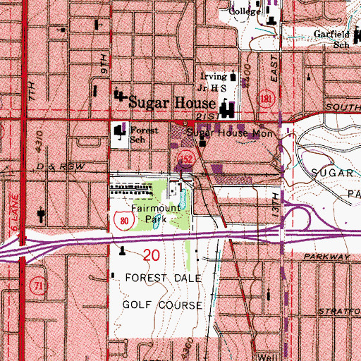 Topographic Map of Salt Lake City Fire Station Number 3, UT