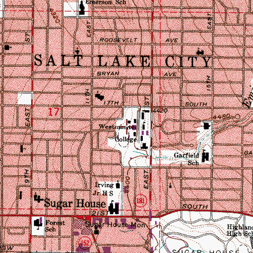 Topographic Map of Shaw Student Center, UT