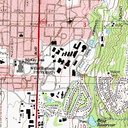 Topographic Map of Stewart Library, UT