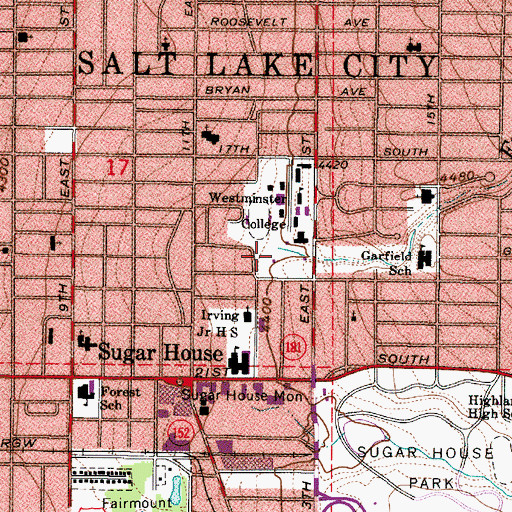 Topographic Map of Stock Hall, UT