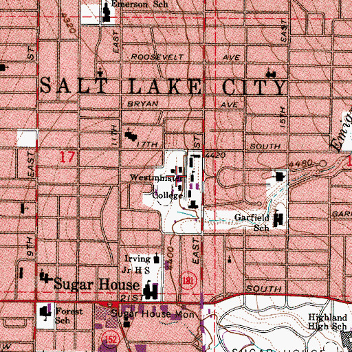Topographic Map of Tanner Plaza, UT