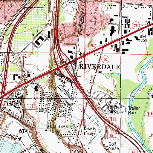 Topographic Map of The Family Center at Riverdale, UT