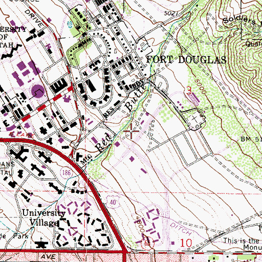 Topographic Map of University Hospital Child Development Center, UT
