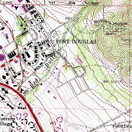 Topographic Map of University Of Utah Earth Science and Resources Laboratory, UT