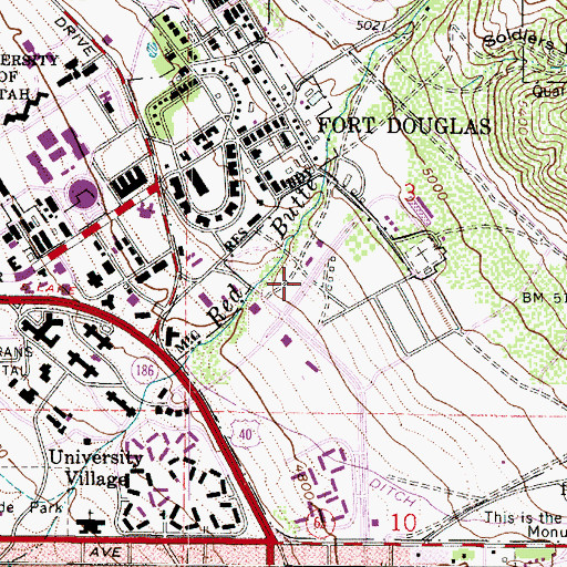 Topographic Map of University Of Utah Energy and Geoscience Institute, UT