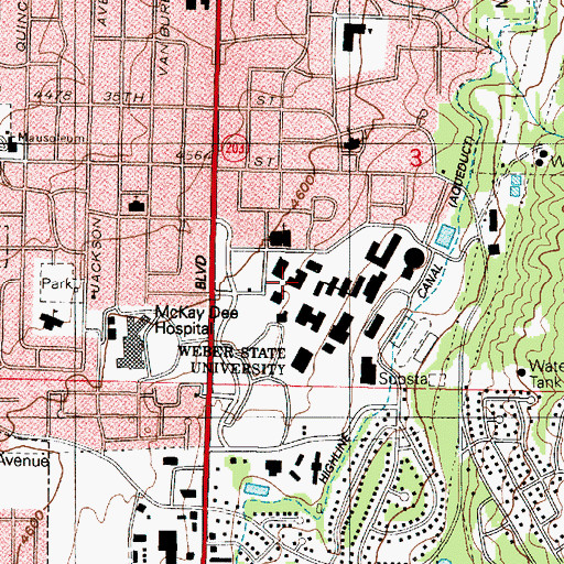 Topographic Map of Wattis Business Building, UT