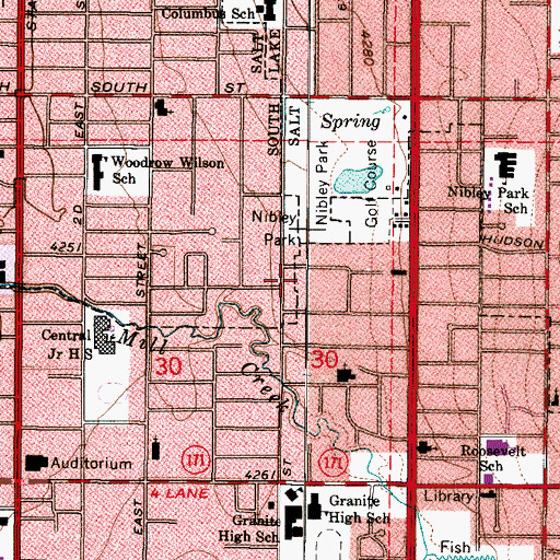 Topographic Map of We R Kids, UT