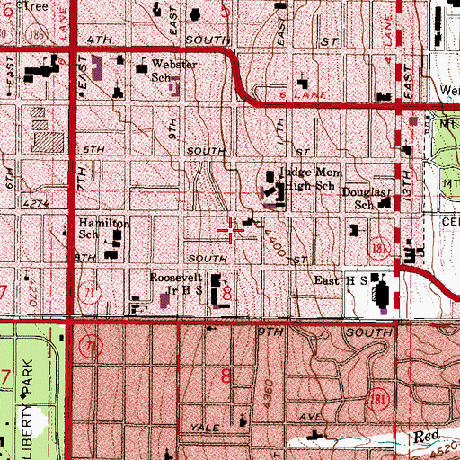 Topographic Map of Capital Church in the City, UT