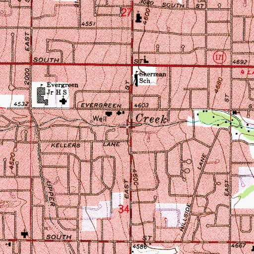 Topographic Map of Faith Christian Fellowship, UT
