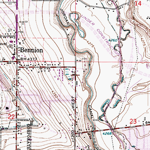 Topographic Map of House of Aaron, UT