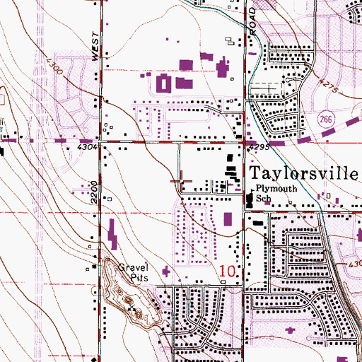 Topographic Map of Intermountain Baptist Church, UT