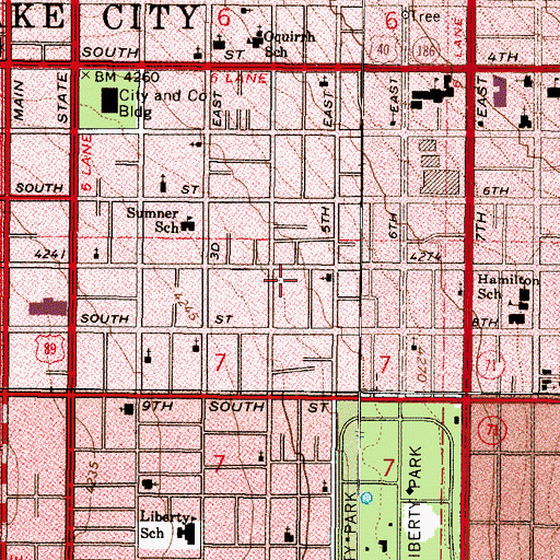 Topographic Map of Korean Presbyterian Church of Utah, UT