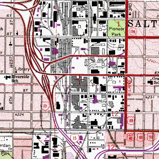 Topographic Map of Living Waters Christian Fellowship, UT