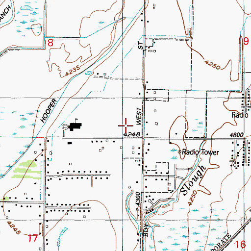 Topographic Map of Rocky Mountain Junior High School, UT