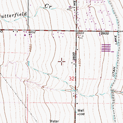 Topographic Map of Rose Creek Elementary School, UT