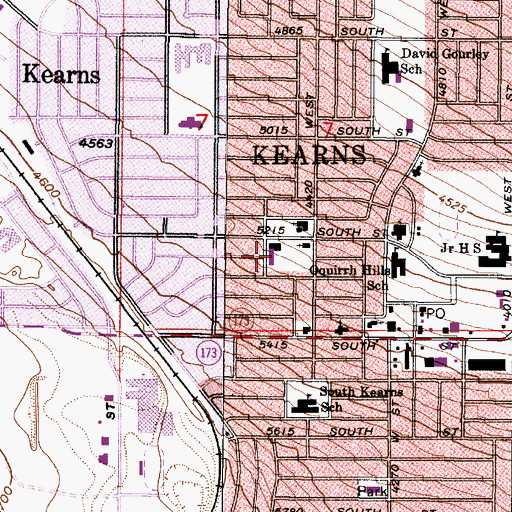 Topographic Map of Saint Francis Xavier Catholic School, UT